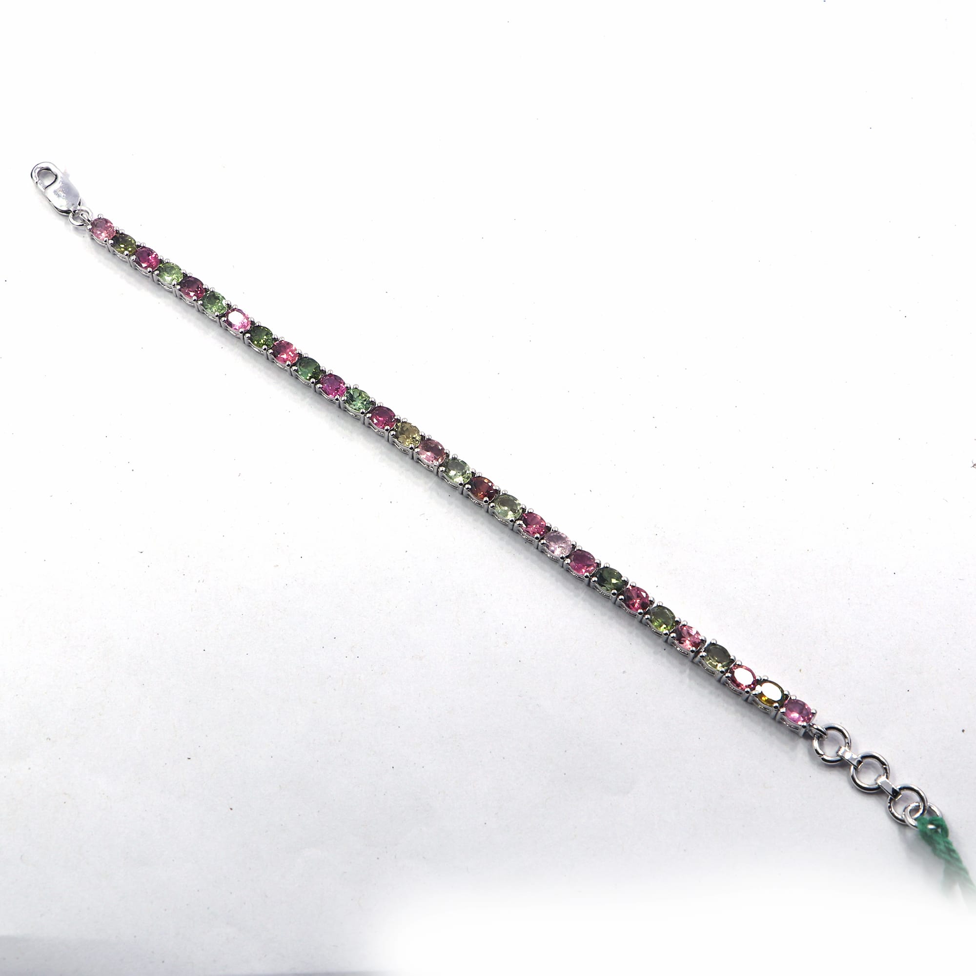 Tiger Tree Crystal Tennis Bracelet Silver